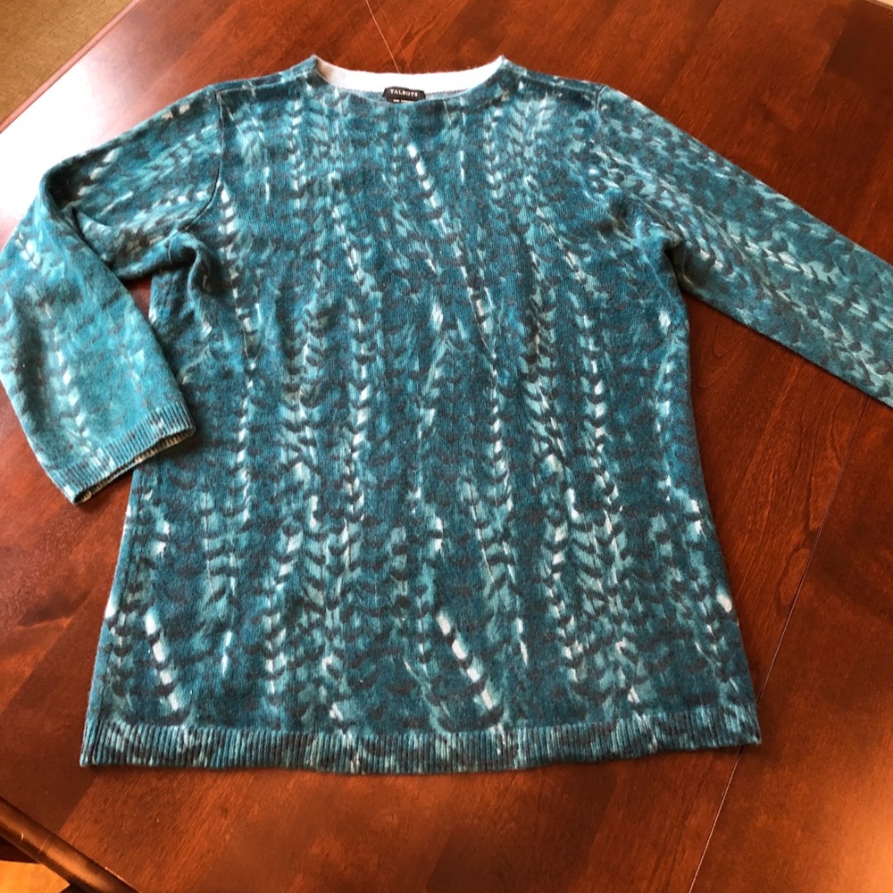 Teal colored cashmere sweater